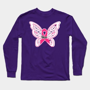 Breast Cancer Pink Ribbon Hope Long Sleeve T-Shirt